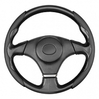 Накладки на руль экокожа с перф. SKYWAY Base Черные компл. 2шт.